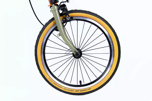 Schwalbe Marathon Racer Tanwall Tyre For Brompton 2 Schwalbe Marathon Racer Tanwall Tyre For Brompton